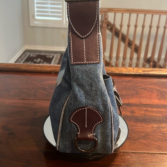 Fendi Vintage Hobo Bag Blue Denim & Leather - Picture 8 of 15